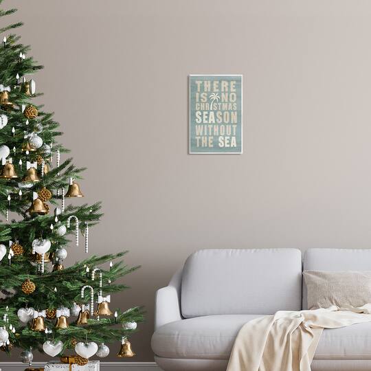 Stupell Industries No Christmas Season Without Sea Phrase Wall Plaque Art